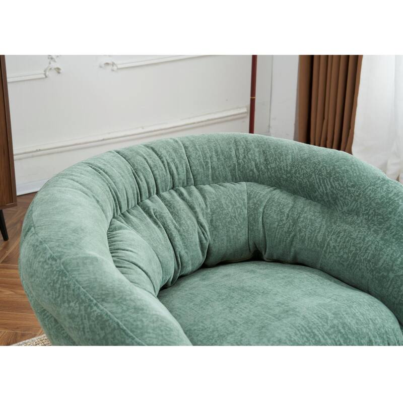 Ergonomic Chenille Office Chair Swivel Chair, Rotating Chair Club Chair Accent Chair with Removable Cushion