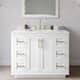 Option White / White Quartz Top / Brushed Gold Hardware