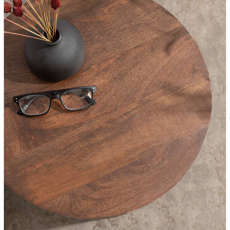 Kate and Laurel Talcott Round Wood Side Table