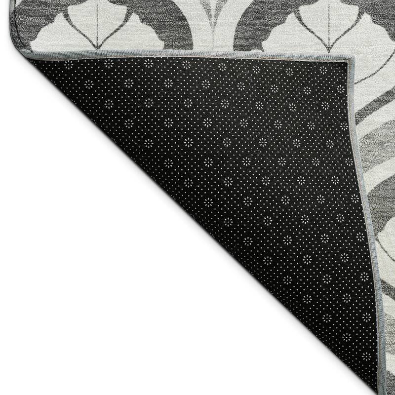 Machine Washable Indoor/ Outdoor Modern Trellis Chantille Rug