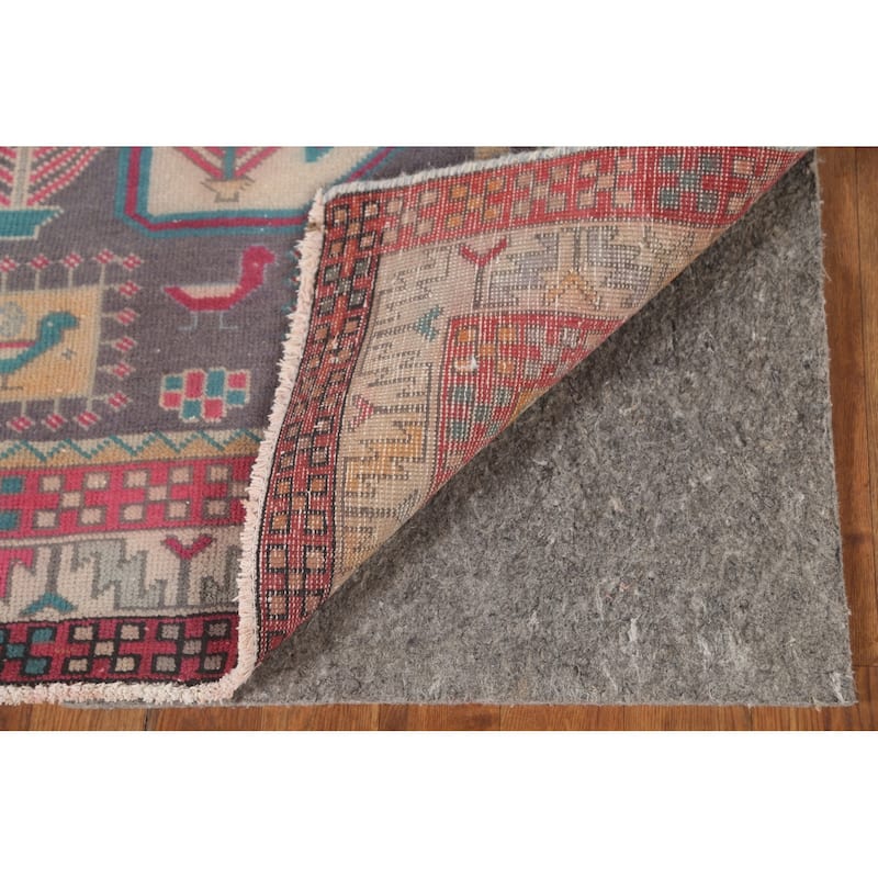 Over-Dyed Meshkin Persian Vintage Runner Rug Handmade Wool Carpet - 4'5" x 10'5"