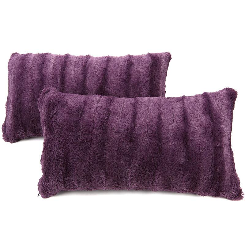 Cheer Collection Decorative Throw Pillows (Set of 2) - Purple
