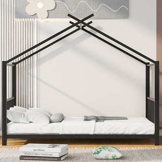 Metal House Platform Bed