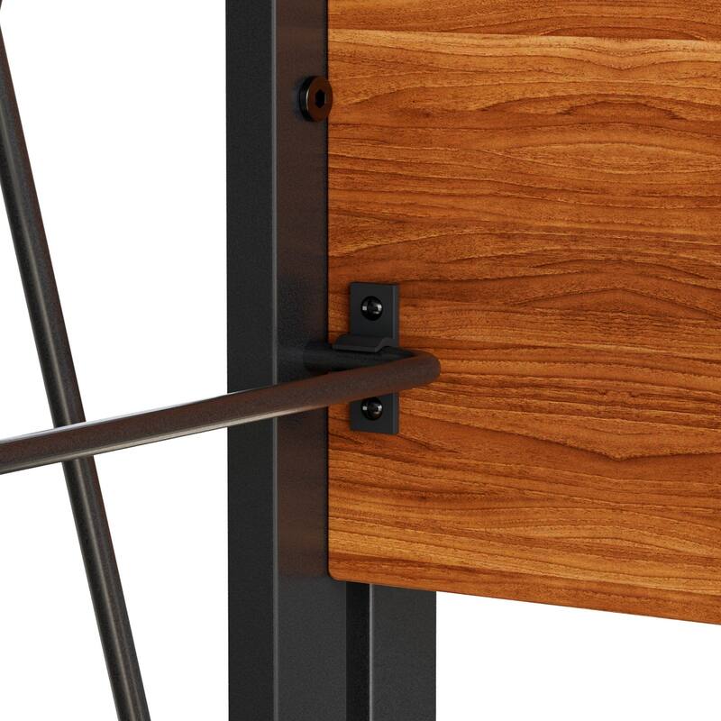 VECELO 62" Foldable 5-Tier Bookshelf Space Saving Tall Open Bookcase with MDF Shelves for Living Room Home Office Kitchen