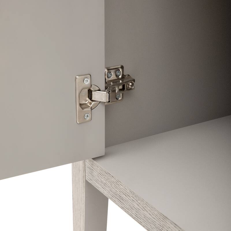 Roomfitters Storage Cabinet Sideboard Wooden Cabinet with 4 Metal Handles, 4 Shelves, and 4 Doors for Hallway