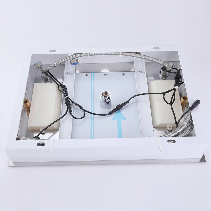 Rbrohant Thermostatic LED Waterfall Shower Faucet System Massage Jets