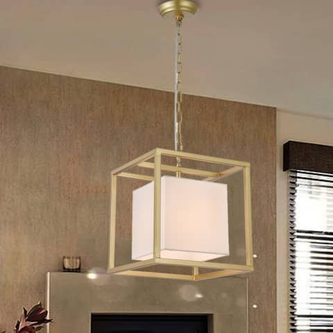Lussa 1-Light Square Gold 12-Inch Pendant