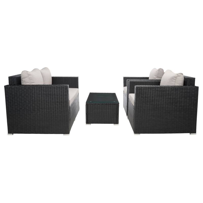 SAFAVIEH Outdoor Living Machie 4-Piece Patio Set.