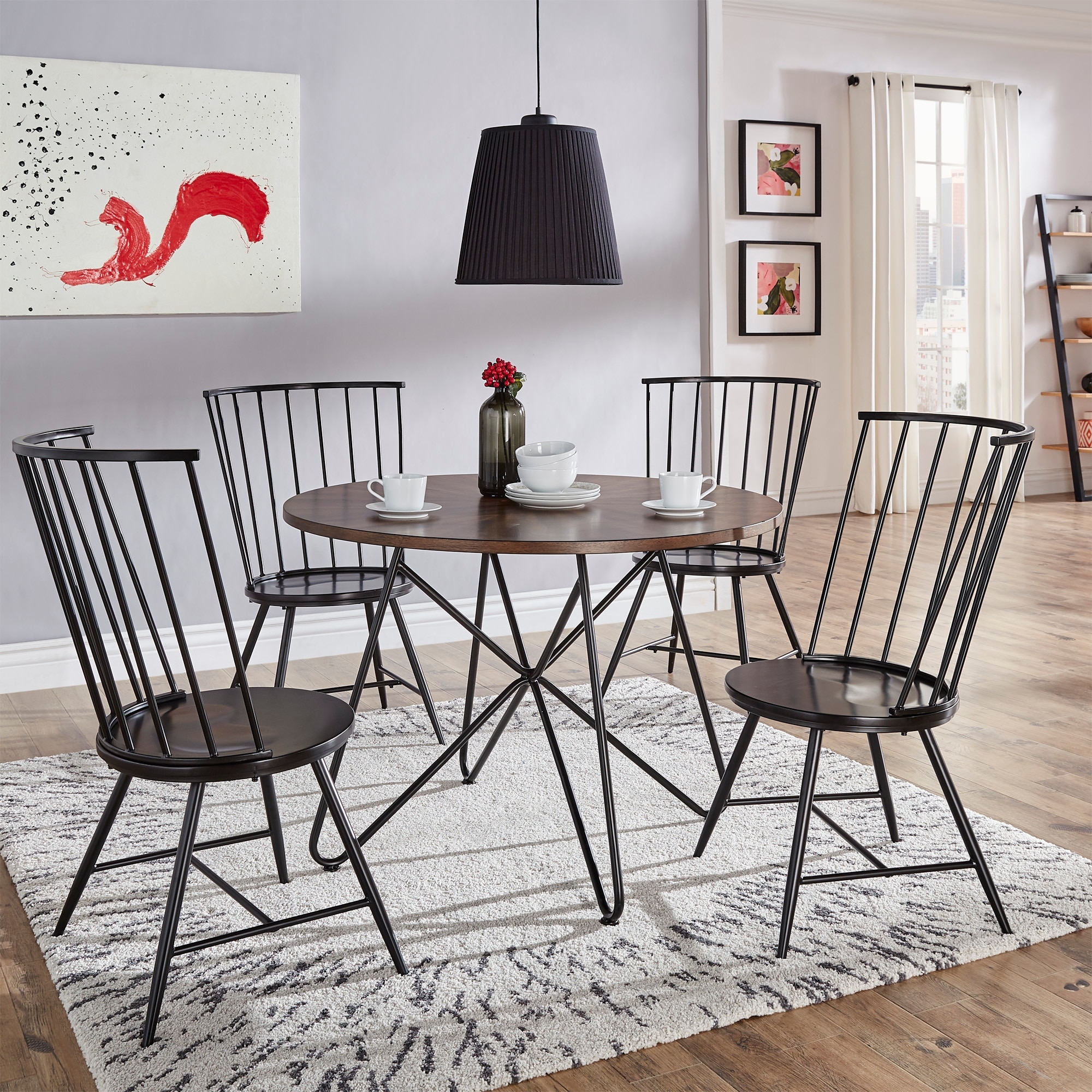 Mabel dining set with clearance 4 chairs