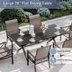 preview thumbnail 16 of 27, Kullavik Textilene Outdoor Dining Set, Patio Dining Set with Single Chairs, Swivel Chairs and Large Table