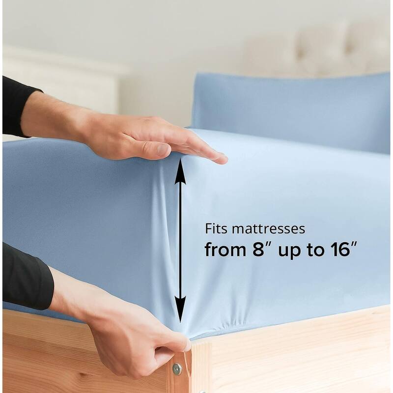 CGK Linens Brushed Microfiber Soft Wrinkle free 4 Piece Bed Sheet Set