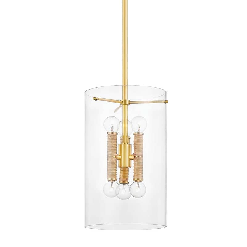Hudson Valley Lighting BKO800 Barlow 6 Light 10" Wide Pendant - Aged Brass