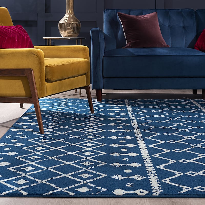 Jade Farmhouse Geometric Indoor Area Rug