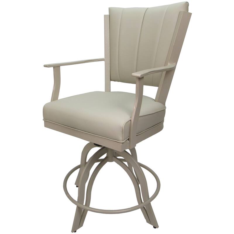 Montana Beige Swivel Tilt Metal 30" or Counter 26" Bar Stool - Beige - Counter Height