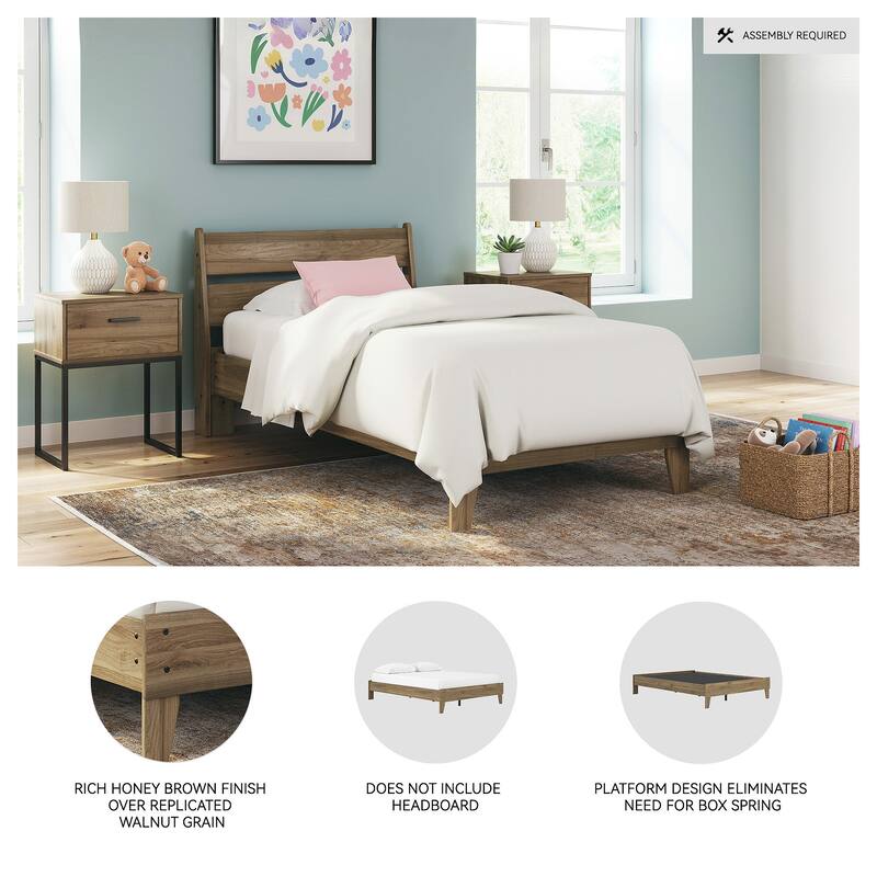 Signature Design by Ashley Deanlow Honey Platform Bed