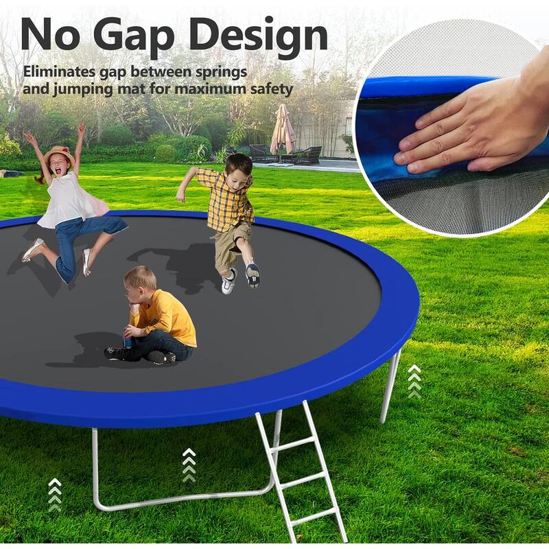 15FT/16FT Trampoline for Kids and Adults, Large Outdoor Trampoline with Basketball Hoop and Net
