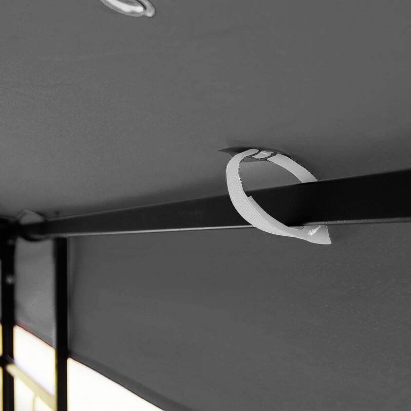 10x10 Ft Outdoor Patio Gazebo Replacement Canopy, Double Tiered Roof Cover