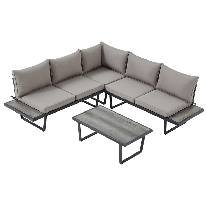 4-Piece Outdoor Patio Conversation Set with Coffee Table – All-Weather Furniture for Garden, Pool & Balcony