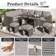 preview thumbnail 22 of 84, AECOJOY 7 Pieces Patio Furniture Set Outdoor Sectional Sofa Rattan Conversation Set