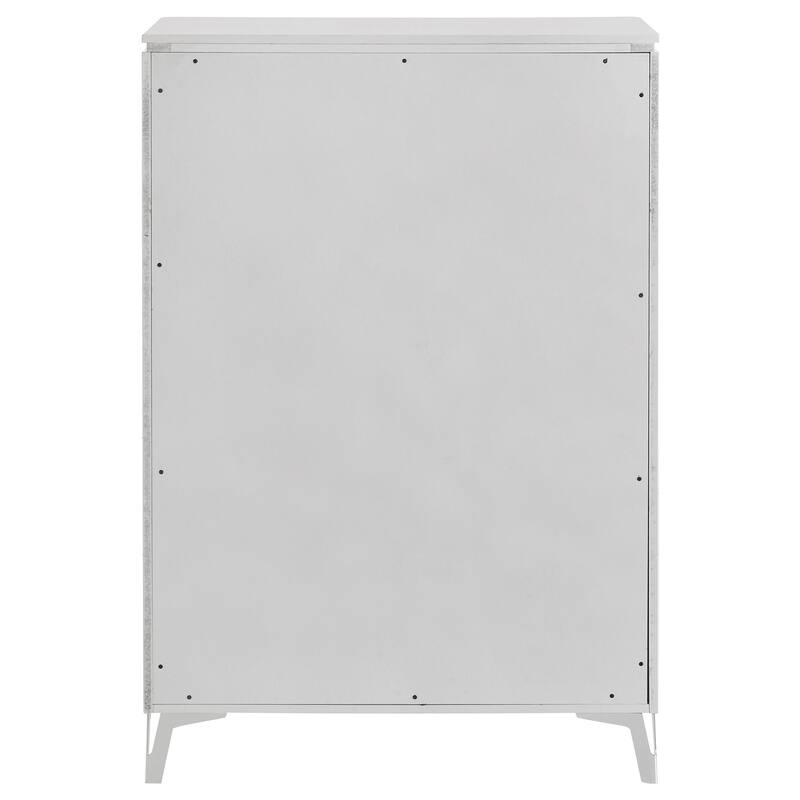 Cassia 5-drawer Bedroom Chest of Drawers White High Gloss