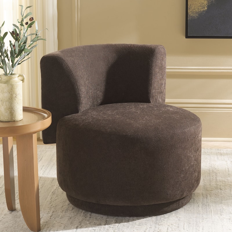 SAFAVIEH Rhyt Modern Accent Chair (Fully Assembled) - 29"W x 31"D x 28"H - Brown