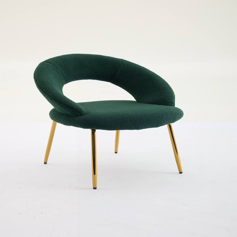 Set of 1 Teddy Fabric Dining Chairs
