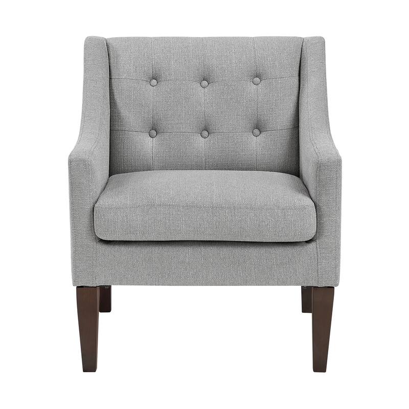 Laertes 26" Textured Fabric Accent Chair - Button-Tufted Chair Back