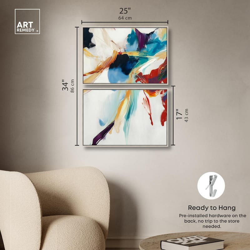 Vibrant Palette II Canvas Set of 2 by Art Remedy