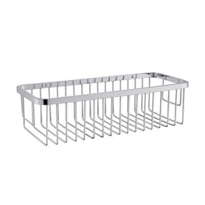 Stainless Steel Wall Mounted Corner Shower Shelf with Hooks