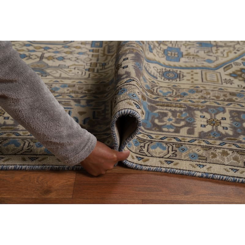 Traditional Tabriz Persian Rug Living Room Hand-Knotted Wool Carpet - 8'4"x 10'9"