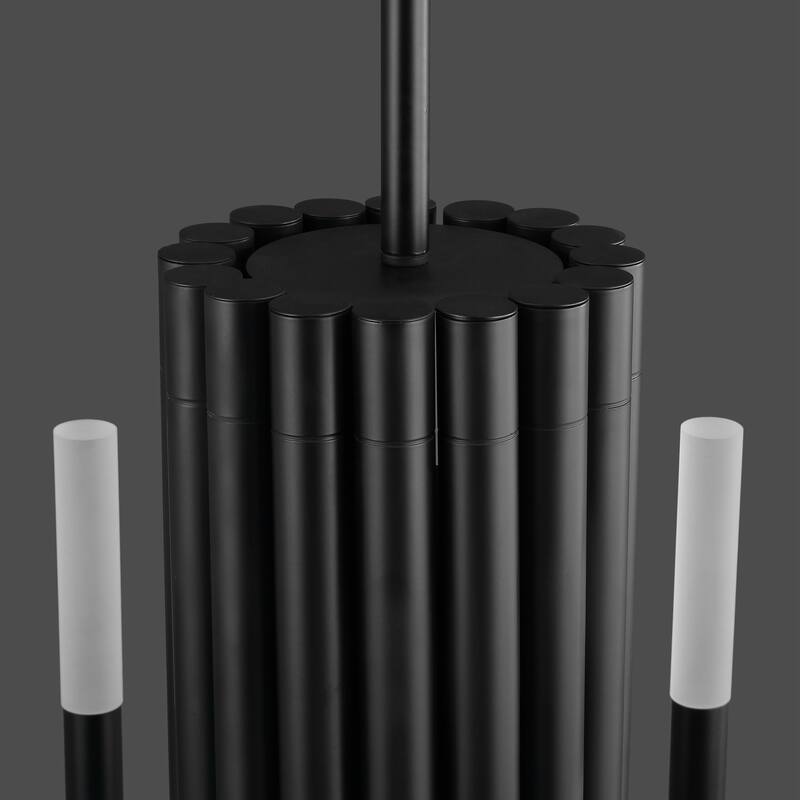 SAFAVIEH Couture Evonne 12-Light Adjustable Chandelier with LED Bulbs - 50"W x 22"D x 62"H