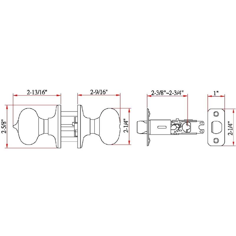 Design House 741314 Cambridge Universal 6-Way Privacy Bed and Bath Door Knob Satin Nickel