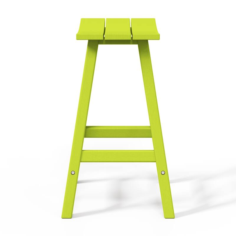 Laguna Hdpe All Weather Outdoor Patio 24" Saddle Seat Counter Stool