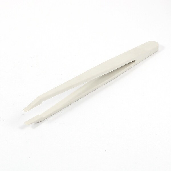 Plastic Anti-static Straight Flat Tip Tweezer Safe Repair Tool