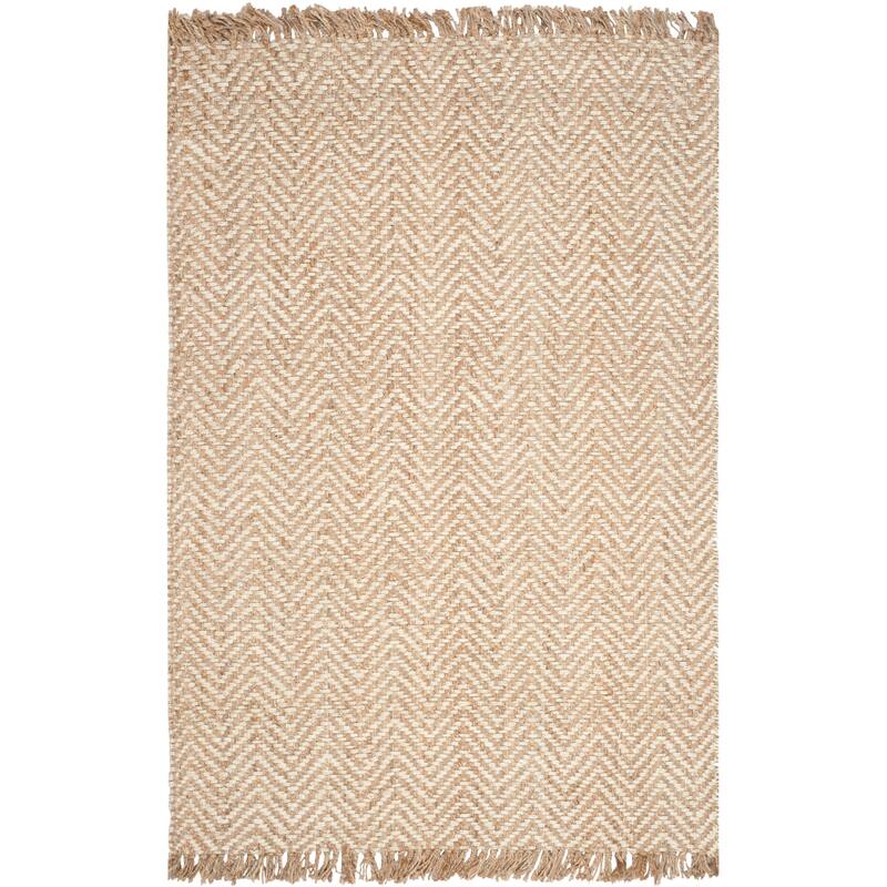 SAFAVIEH Handmade Natural Fiber Atlandida Casual Chevron Jute Rug