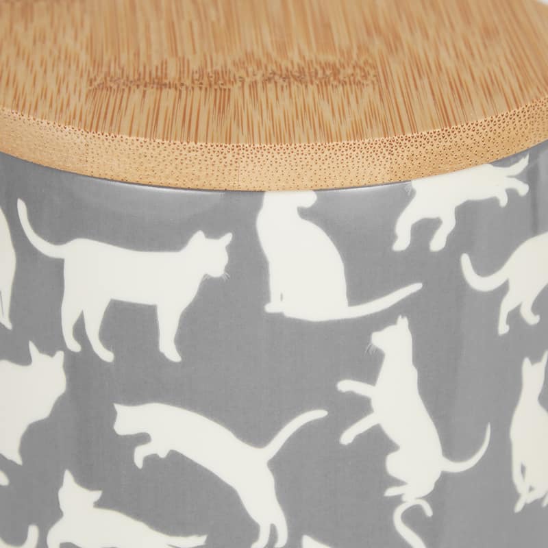 Bone Dry Cats Meow Ceramic Treat Canister