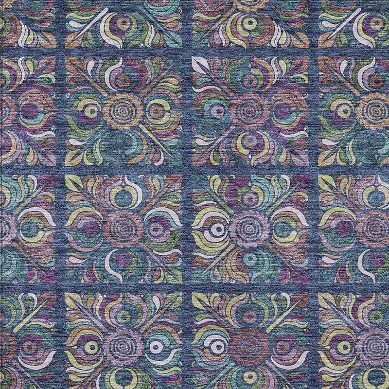 HomeRoots Medallion Transitional Rectangle Outdoor Rug