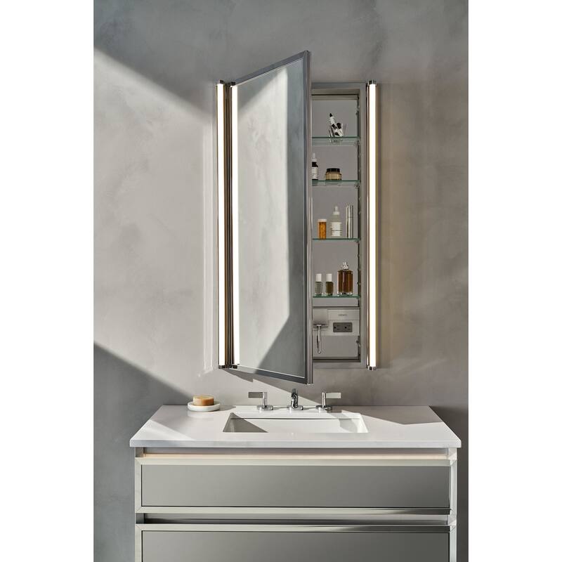 Robern PC2048D4TLE Profiles 19-1/4" x 48" Lighted Framed Single Door