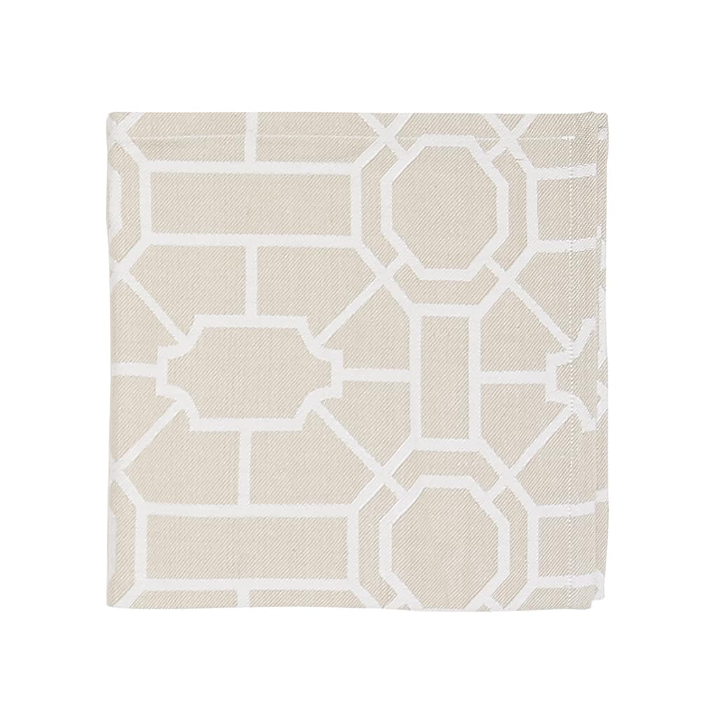 Trellis Sandstone Cotton Napkin Set of 6 - Set of 6
