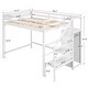 preview thumbnail 5 of 7, Modern Style Full Size Loft Bed withStaircase and Built-in Storage Wardrobe.