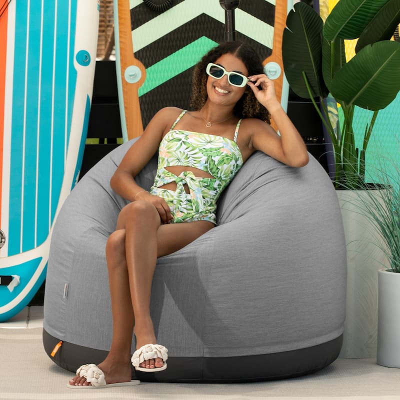 Jaxx Palmetto Sunbrella Bean Bag Patio Chair - Slate
