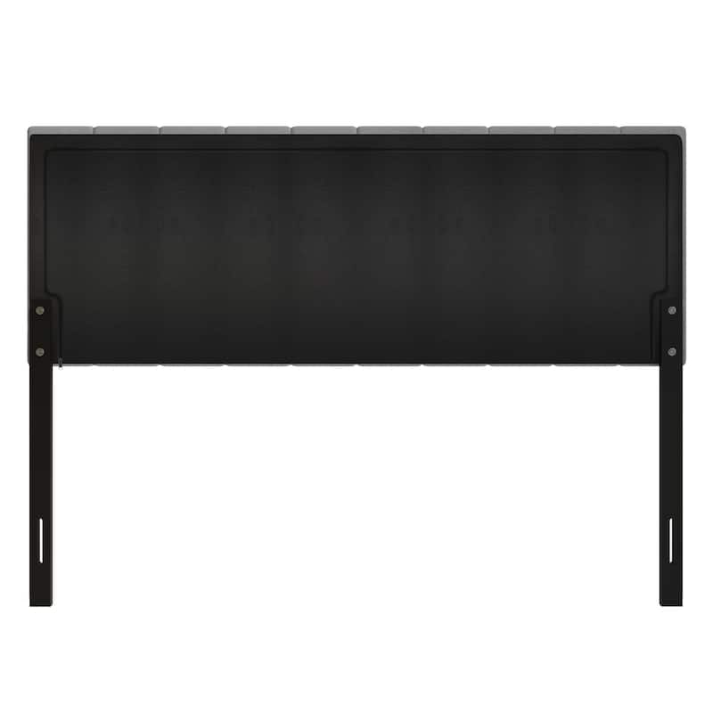 Clayfell Dennis Twin Upholstered Headboard with Vertical Channel Design, Adjustable Height, Gray