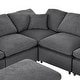preview thumbnail 26 of 33, Oversized Modular Sectional Sofa with Ottoman,L Shaped Corner Sofa - 130" x 101" x 23.6"