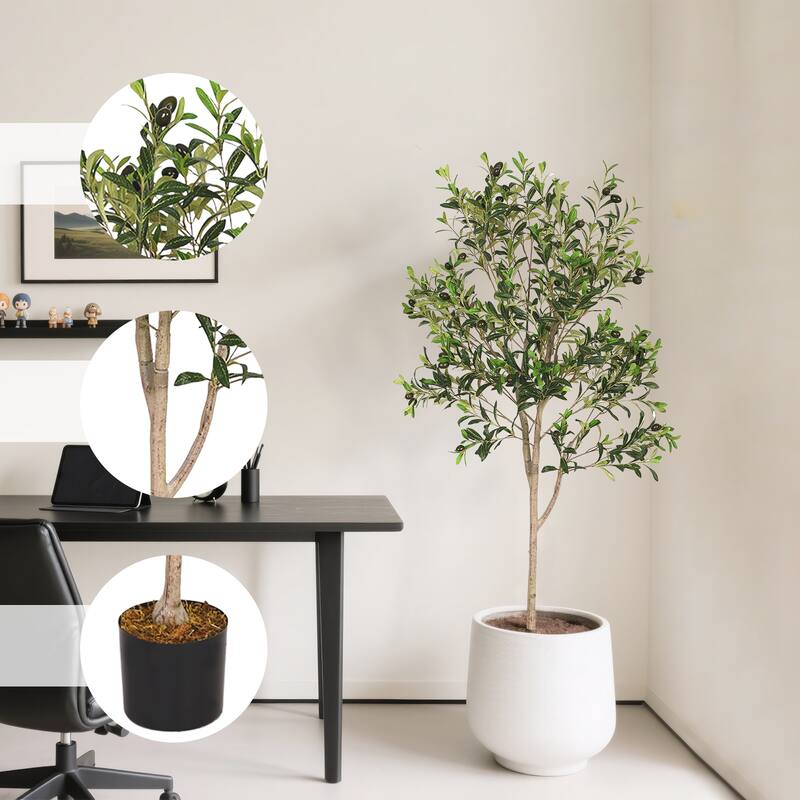 150cm Removable Artificial Olive Tree Faux Greenery for Indoor Home and Office Decoration 1pcs/set