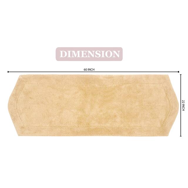 Home Weavers Waterford Collection Absorbent Cotton Machine Washable and Dry Runner Rug