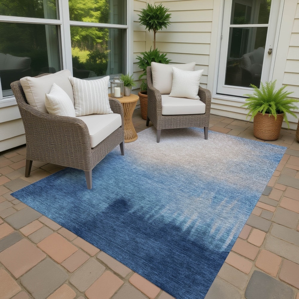Machine Washable Indoor/ Outdoor Modern Dawn Chantille Rug