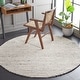 preview thumbnail 17 of 43, SAFAVIEH Handmade Marbella Atina Wool Rug 6' Round - Grey/Ivory - Round