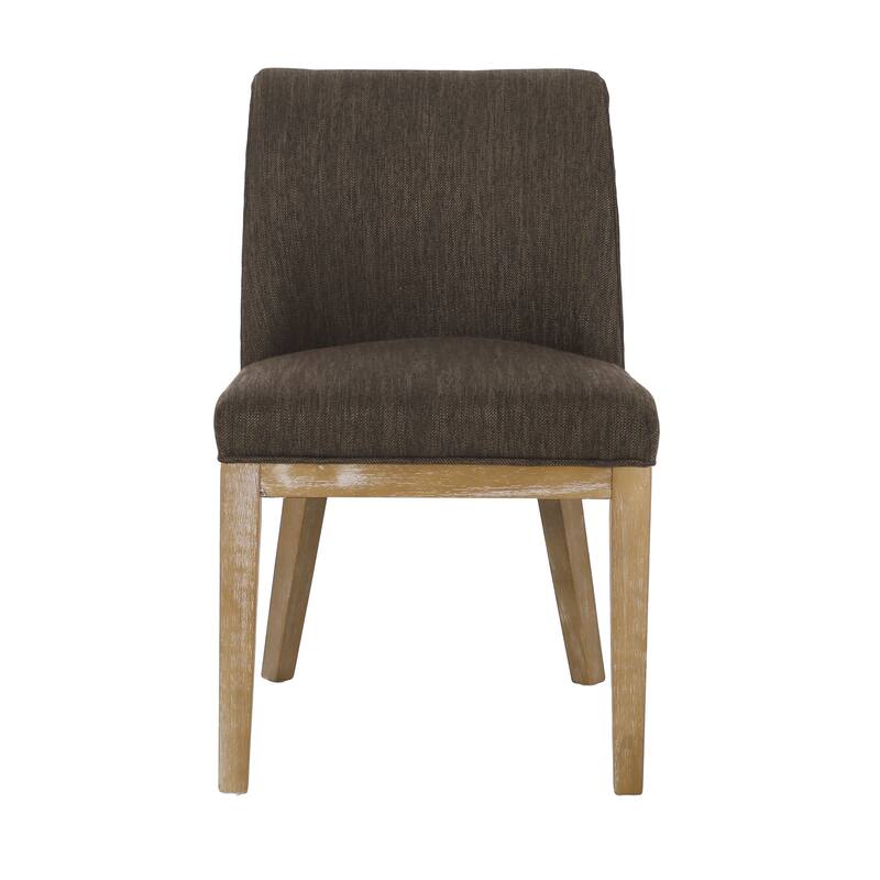 Modern Set of 2 Dining Chairs with Fabric Cushioned Seat Backrest, Solid Wood Frame for Dining Room Living Room and Bedroom