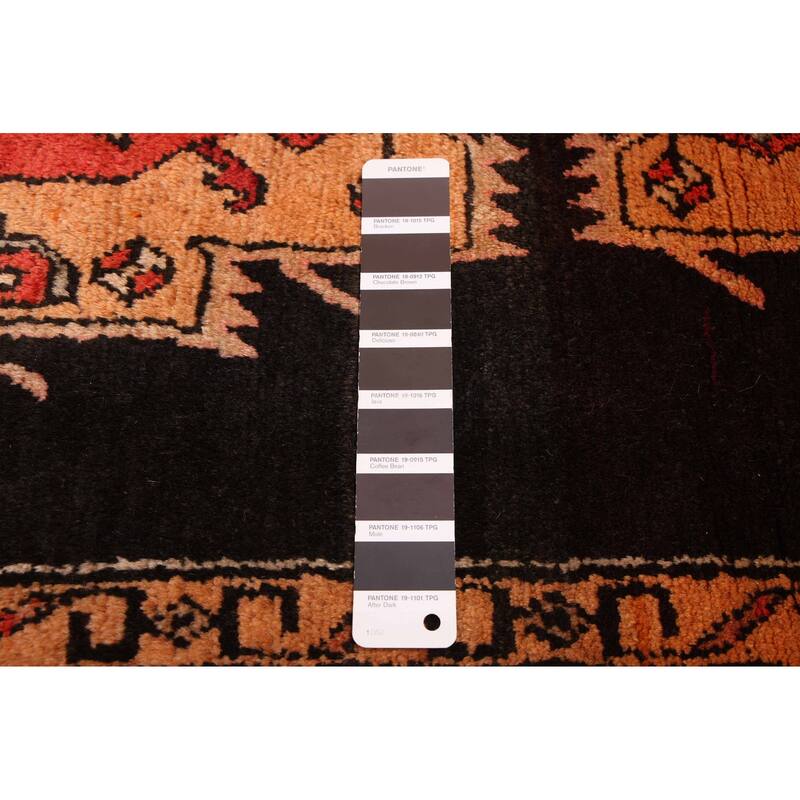 ECARPETGALLERY Hand-knotted Konya Anatolian Black Wool Rug - 4'3 x 13'3