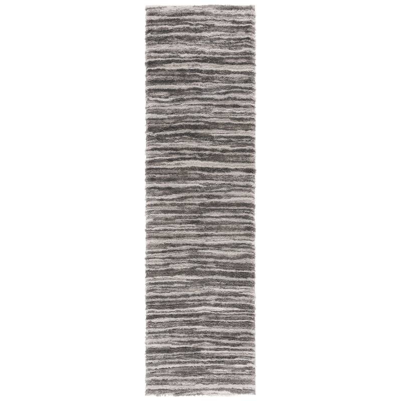 SAFAVIEH Seattle Thorun Shag Modern Striped 1-inch Thick Rug